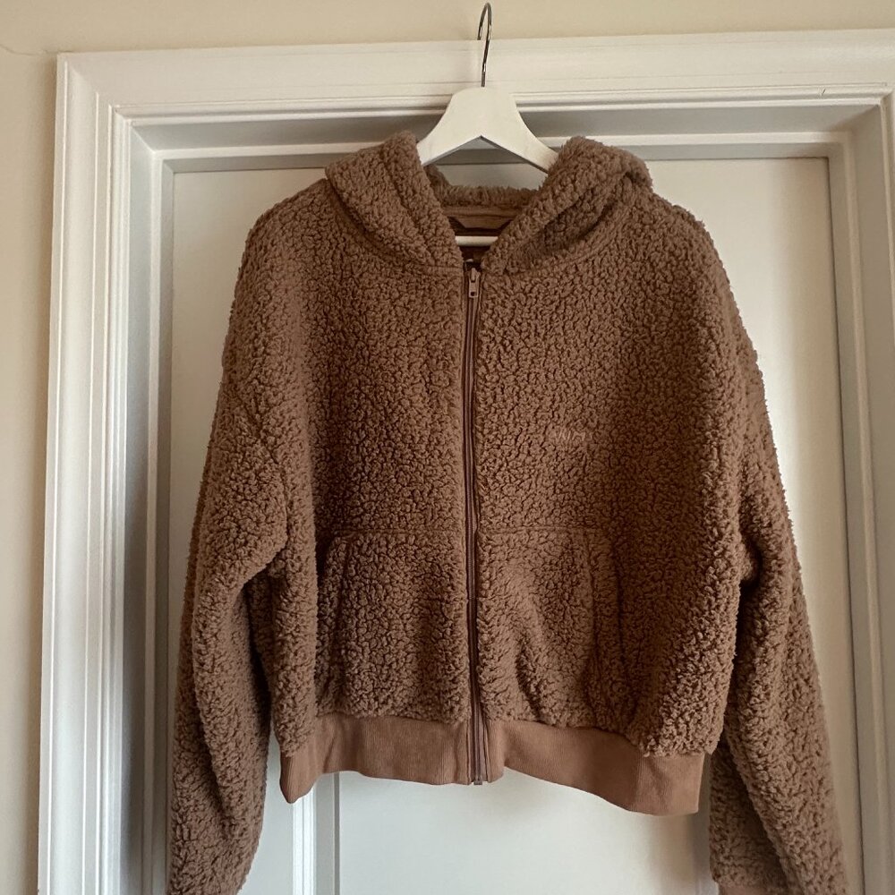 Skims Size Large Brown Teddy Bear Sherpa Jacket